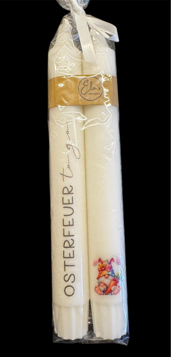 Stabkerzen "Osterfeuer to go" - fertiges Set