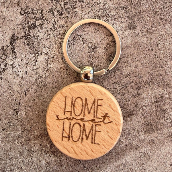Schlüsselanhänger Holz, Home Sweet Home
