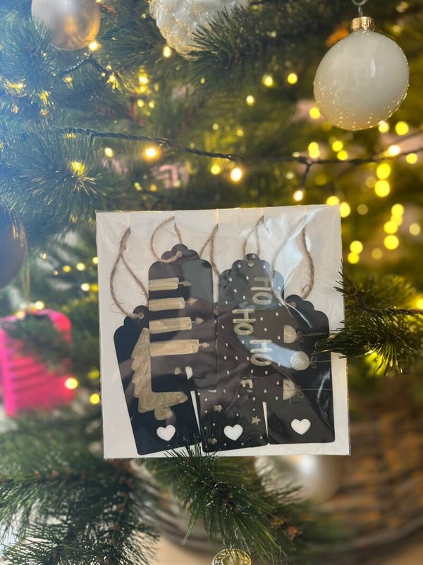 Geschenkanhänger - Schwarz/Gold