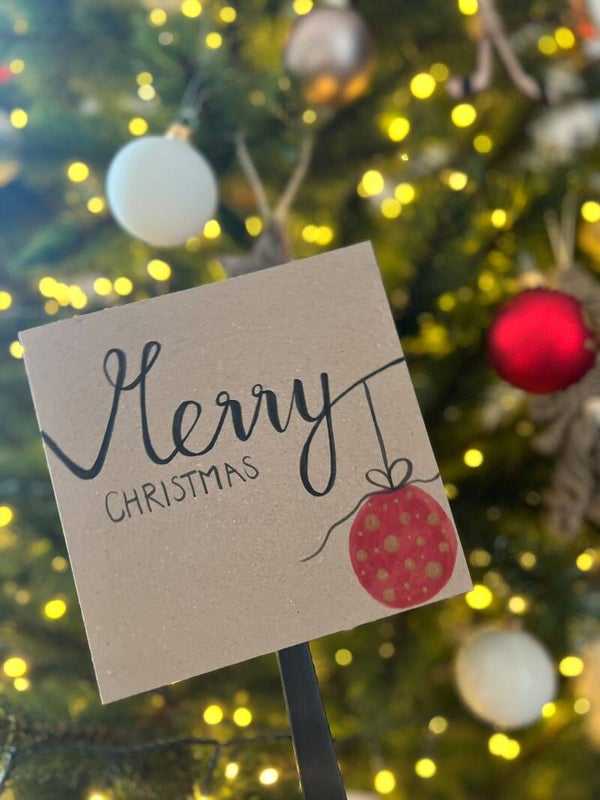 Merry Christmas - rote Kugel