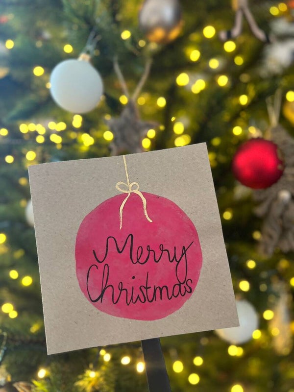 Merry Christmas - rote Kugel