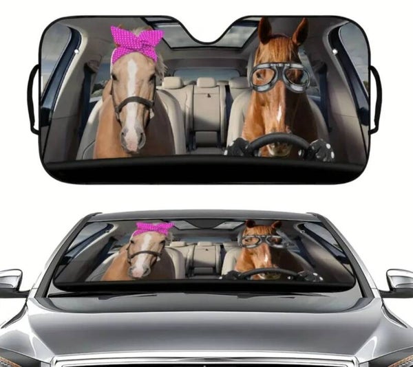 Vrolijk zonnescherm auto