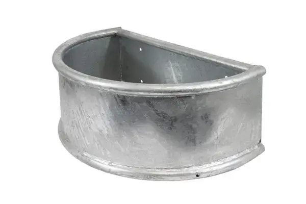 Voerbak gegalvaniseerd halfrond Kerbl