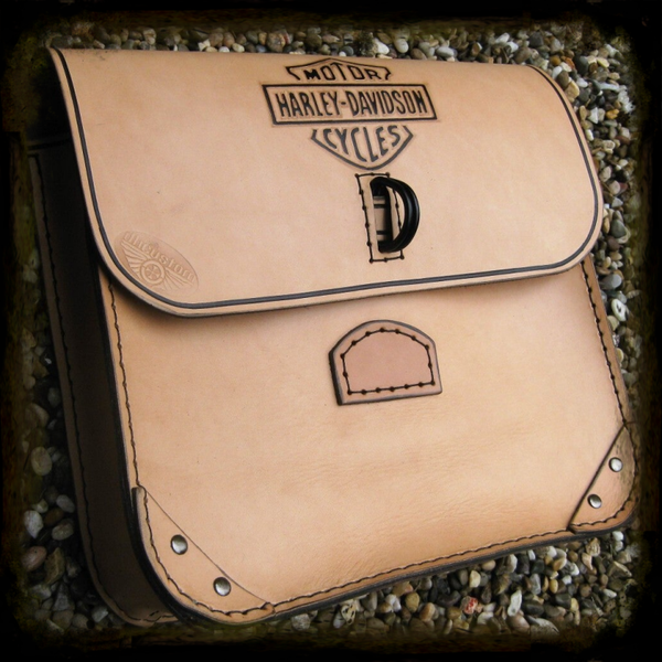 SATTELTASCHE X-LARGE NATURAL LEATHER