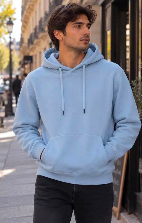 Sweat uni bleu ciel
