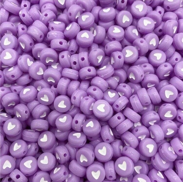paarse hartjes kralen