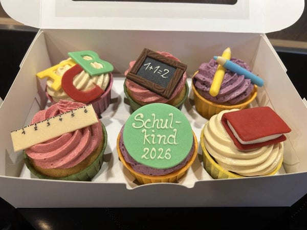 6er Cupcakebox "Schulanfang"