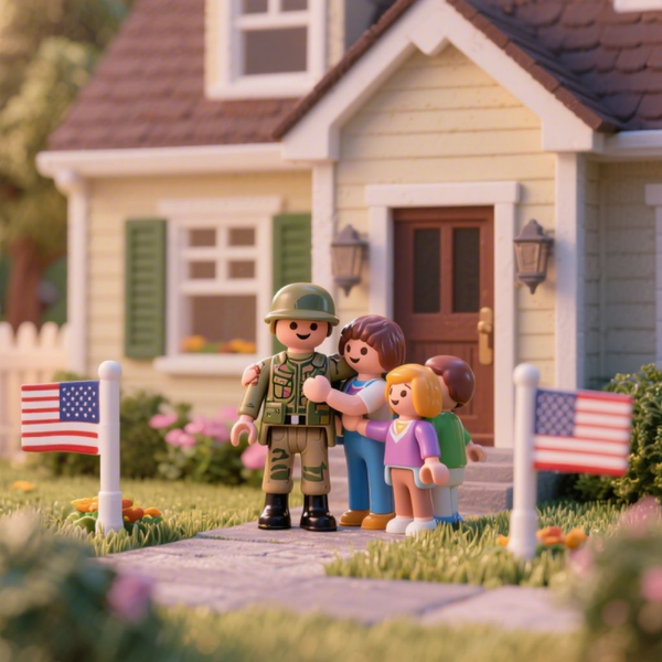 Lego Soldier w/ Family
