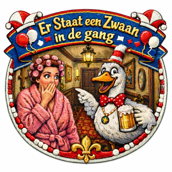 Er staat zwaan in de...gang