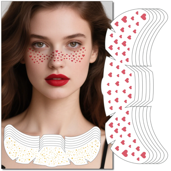 Gezichtsversiering Rood /rose