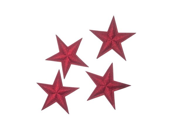 Set van 4 sterren rood