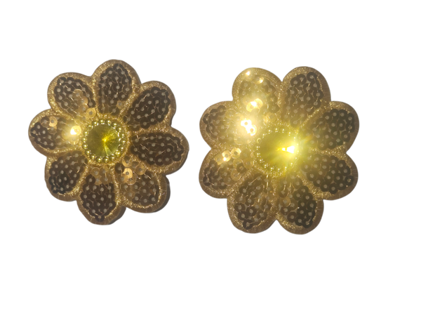 Bloemen goud set van 2