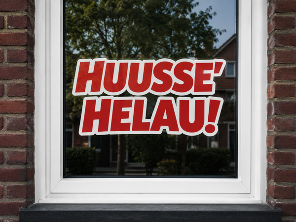 Raamsticker Huusse' Helau!  40cm