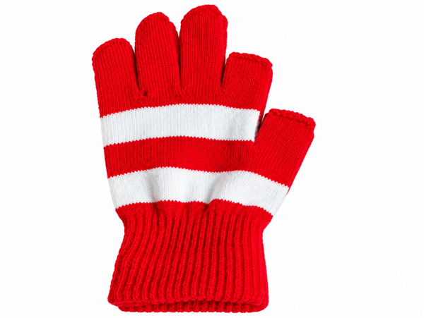 Handschoen rood wit