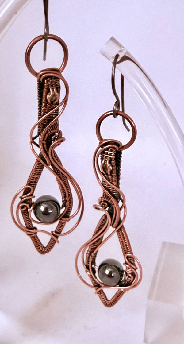 COPPER DESIGN EARRINGS