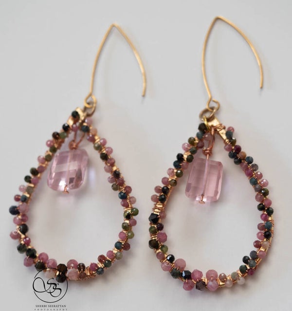 Tourmaline Beaded earrings