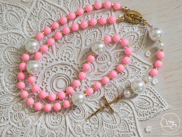 PINK PEARL ROSARY