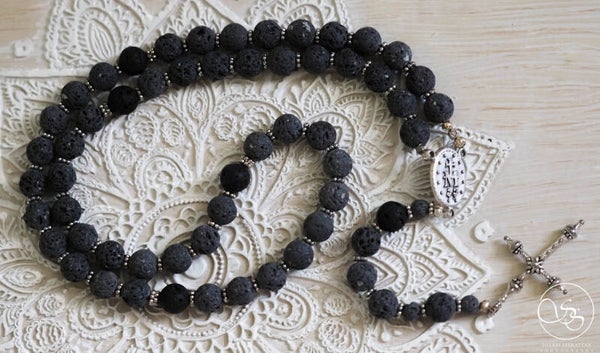 LAVA BEAD ROSARY