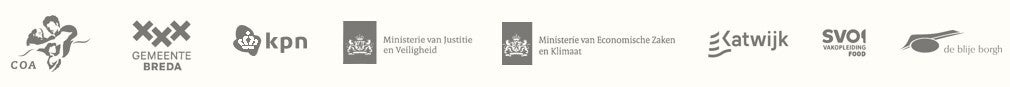 Logo's van opdrachtgevers en organisaties