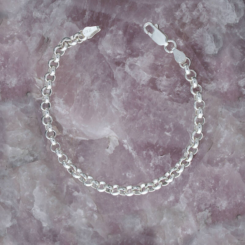 Zilveren jasseron armband met 1 of 3 bedels