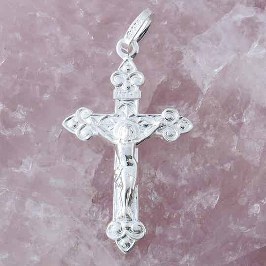 NKlaus 925 sterling zilveren kruis orthodoxe kruisbeeld NKlaus 925 sterling zilveren kruis orthodoxe kruisbeeld