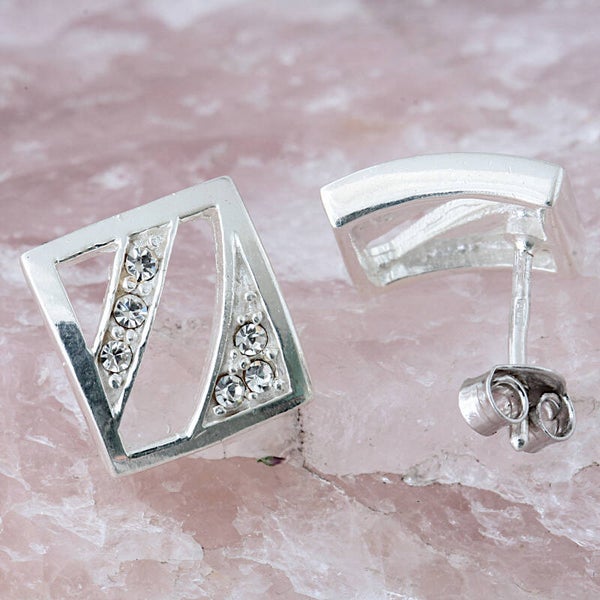 Vierkant met zirkonia's