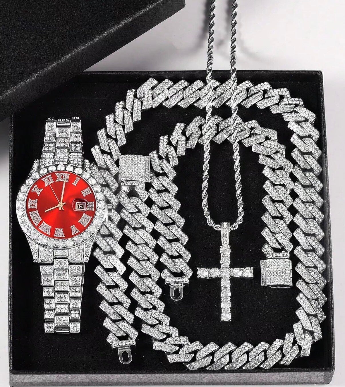 Stainless Ice Watch Set