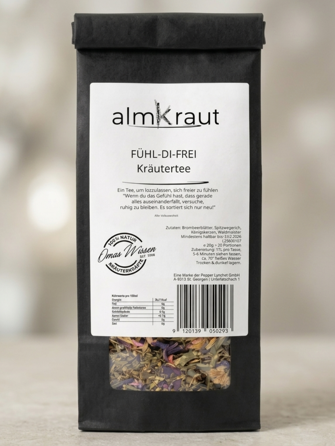 Fühl-di-frei Kräutertee - Wohlbefinden des Bewegungsapparates zu unterstützen und ein Gefühl der Leichtigkeit und inneren Freiheit zu fördern.