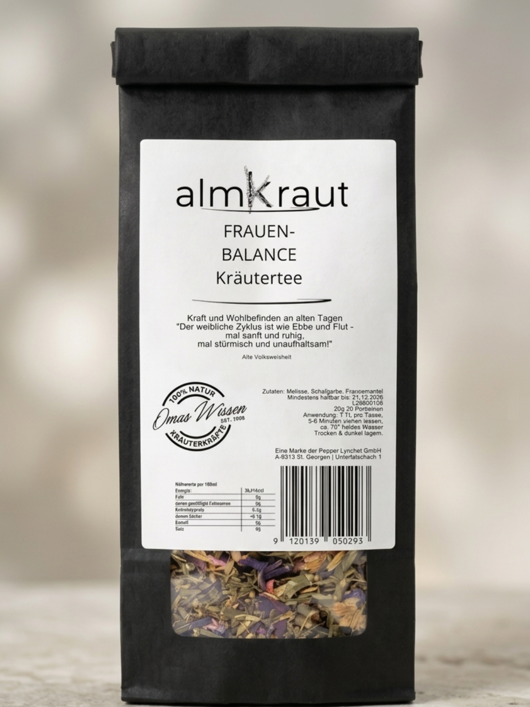 Frauen-Balance Kräutertee - um Kraft und Wohlbefinden an allen Tagen des weiblichen Zyklus zu fördern