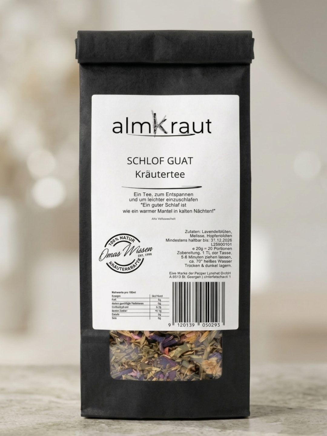 Schlof guat Kräutertee - um Entspannung zu fördern und das Einschlafen zu erleichtern
