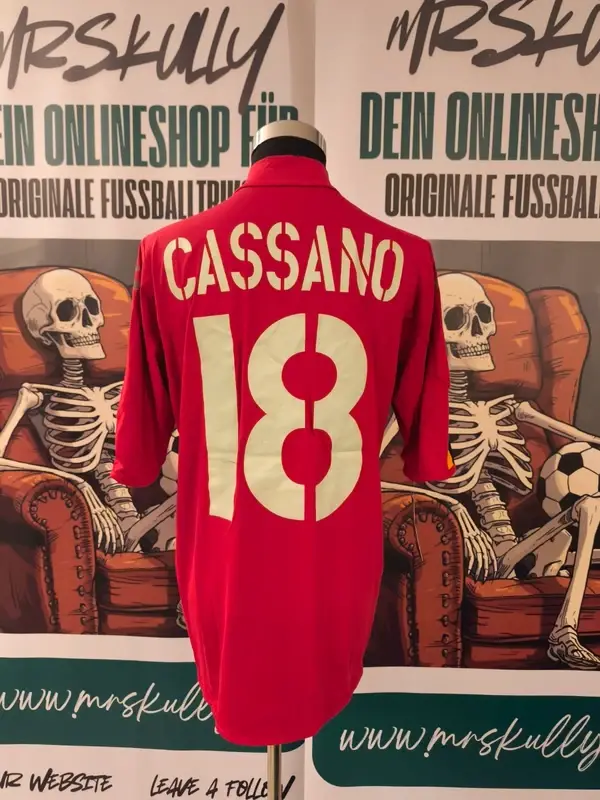 AS Rom Auswärtstrikot 2004/05 – Antonio Cassano #18 – Größe L Serie A