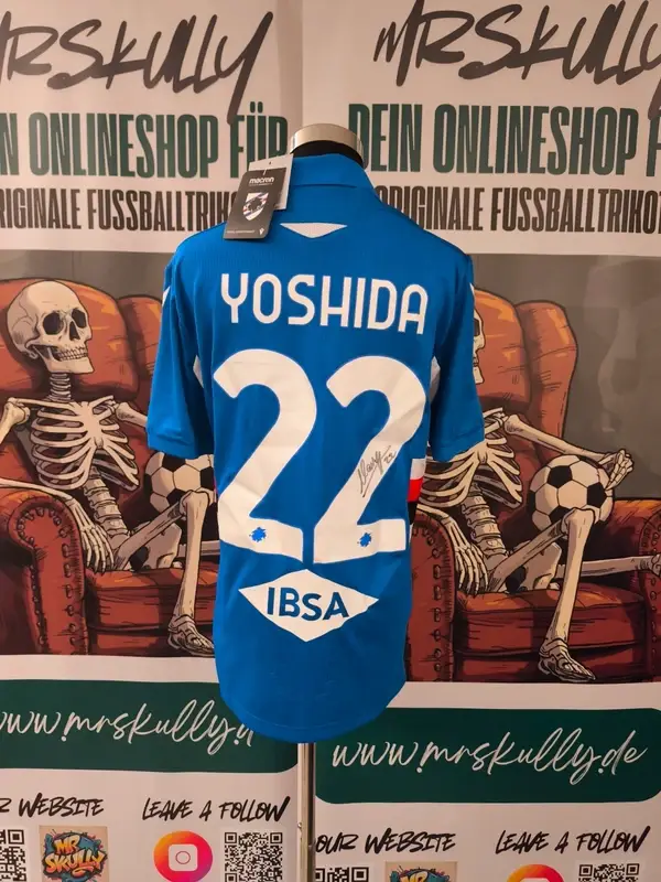 UC Sampdoria Heimtrikot 2021/22 – Maya Yoshida #22 – Signiert – BNWT Serie A