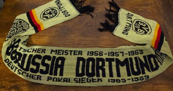 Borussia Dortmund BVB Fanschal – Deutscher Meister & Pokalsieger – Bundesliga – Retro