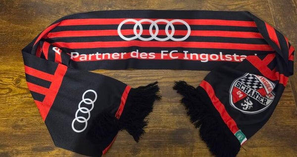 FC Ingolstadt 04 Fanschal – Audi Partner – Schwarz-Rot – Bundesliga / 2. Bundesliga