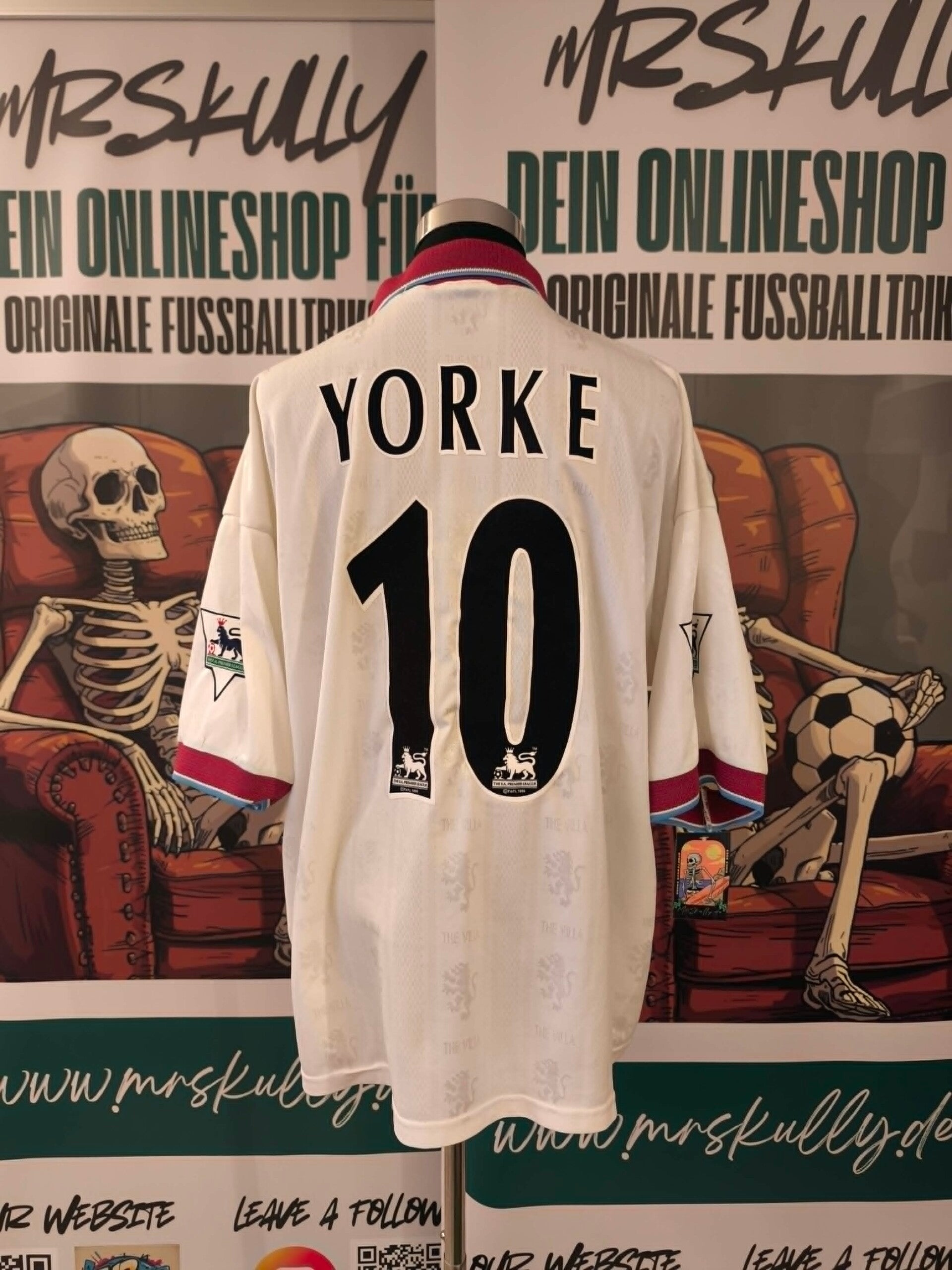 Aston Villa Trikot Dwight Yorke 1997/98 Player Version Premier League