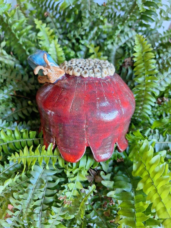 Handgemaakt keramisch bloem ornament, kunst