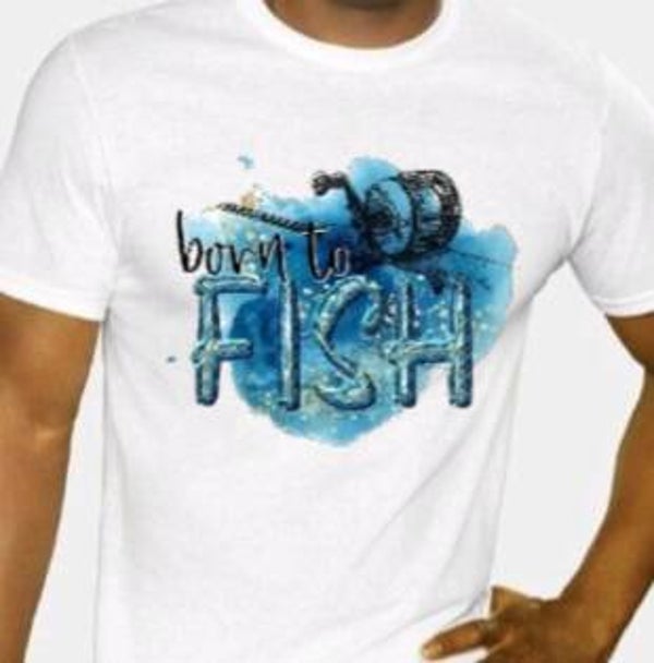 Born to fish - Heren shirt