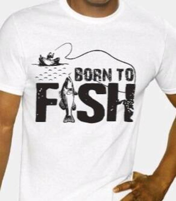 Born to fish - Heren shirt