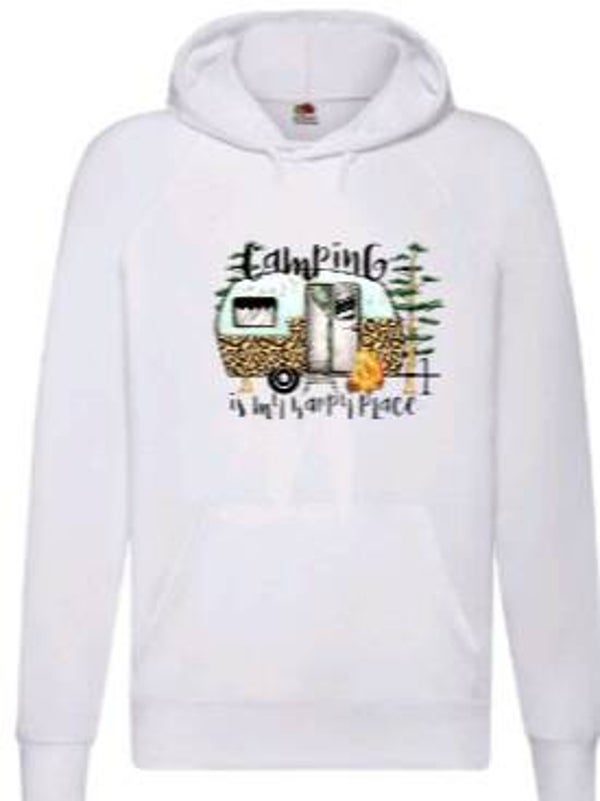 Camping is my happy place - Heren hoodie