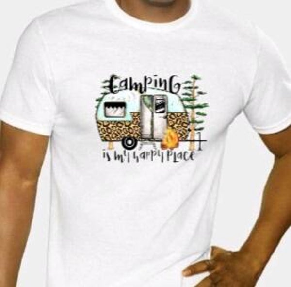 Camping is my happy place - Heren shirt
