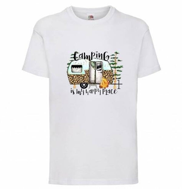Camping is my happy place - Kinder shirt