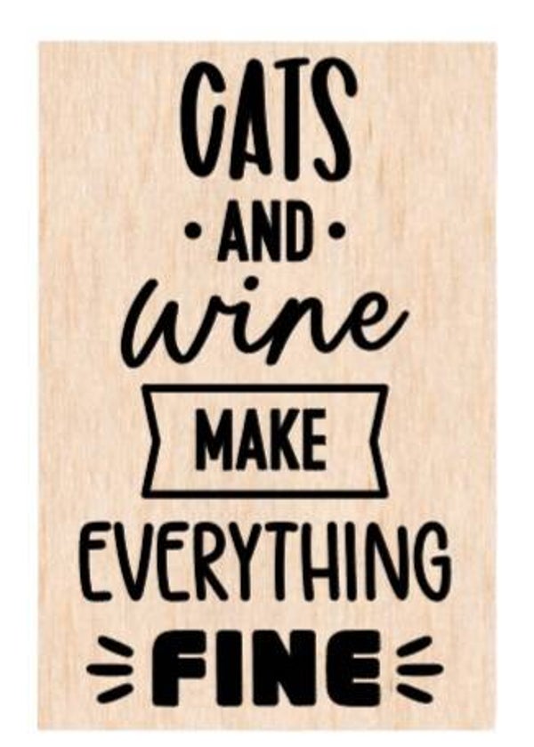 Cats and wine make everything fine - A4