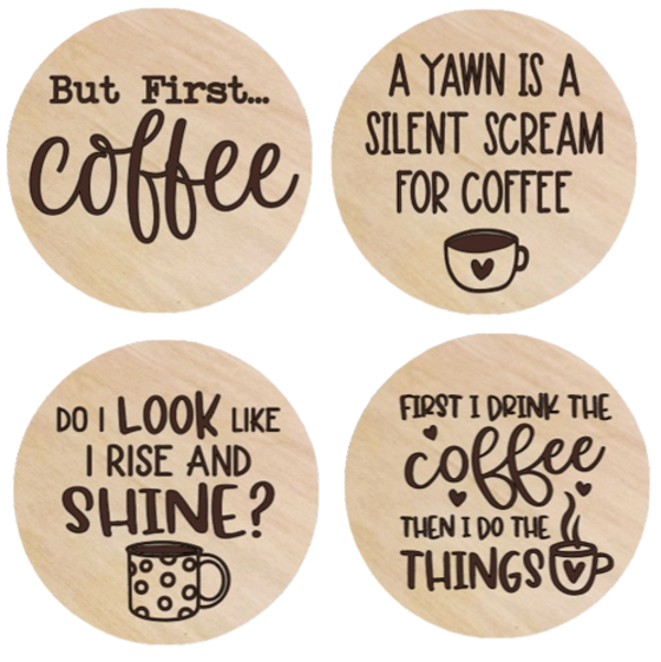 Coffee mix onderzetters set van 4
