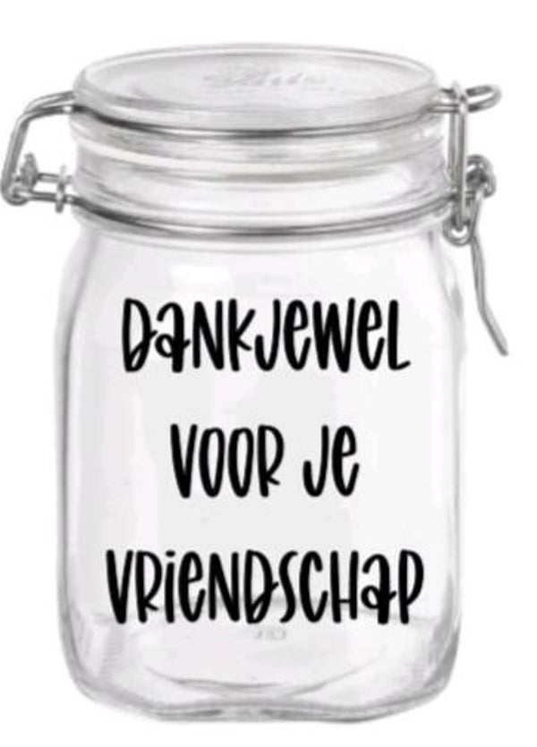 Dankjewel voor je vriendschap - Snoeppot