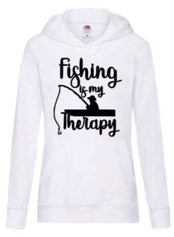 Fishing is my therapy - Dames hoodie