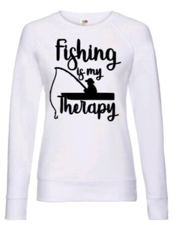 Fishing is my therapy - Dames trui