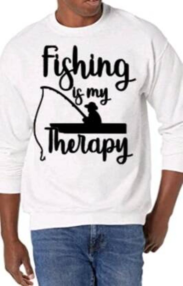 Fishing is my therapy - Heren trui