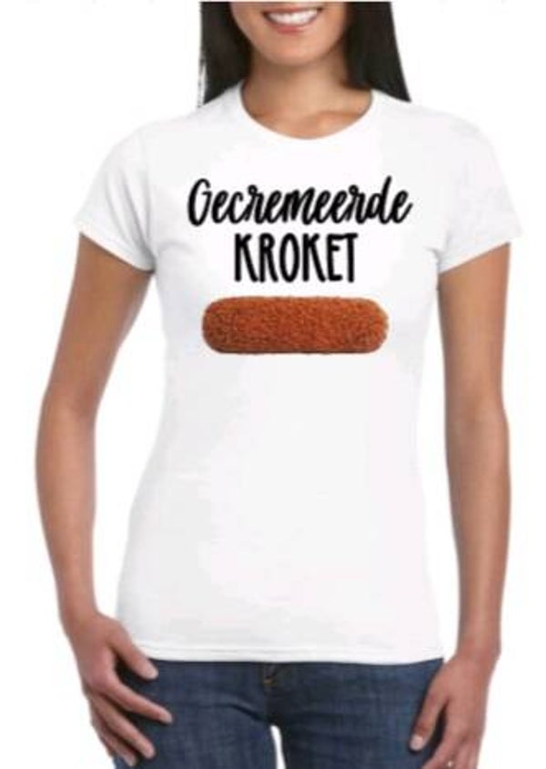 Gecremeerde kroket - Dames shirt