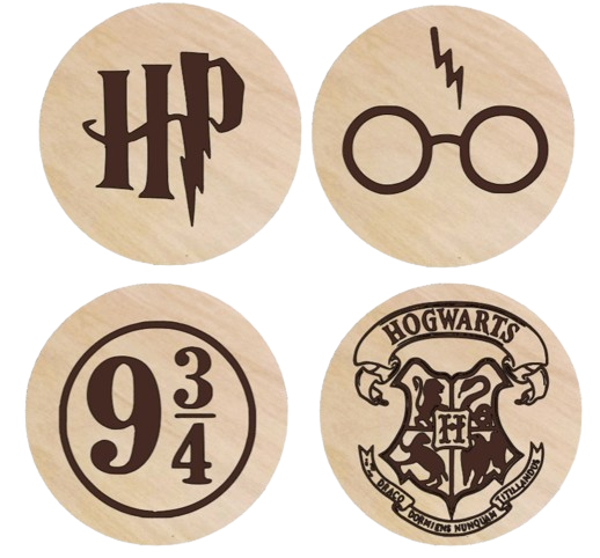 "Harry potter" onderzetters set van 4
