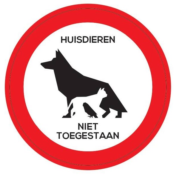 Huisdieren niet toegestaan